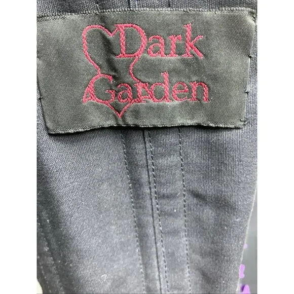 22 Dark Garden Ready Made Purple Silk Overbust Arch Corset Vintage 1990s 90s - Picture 4 of 6
